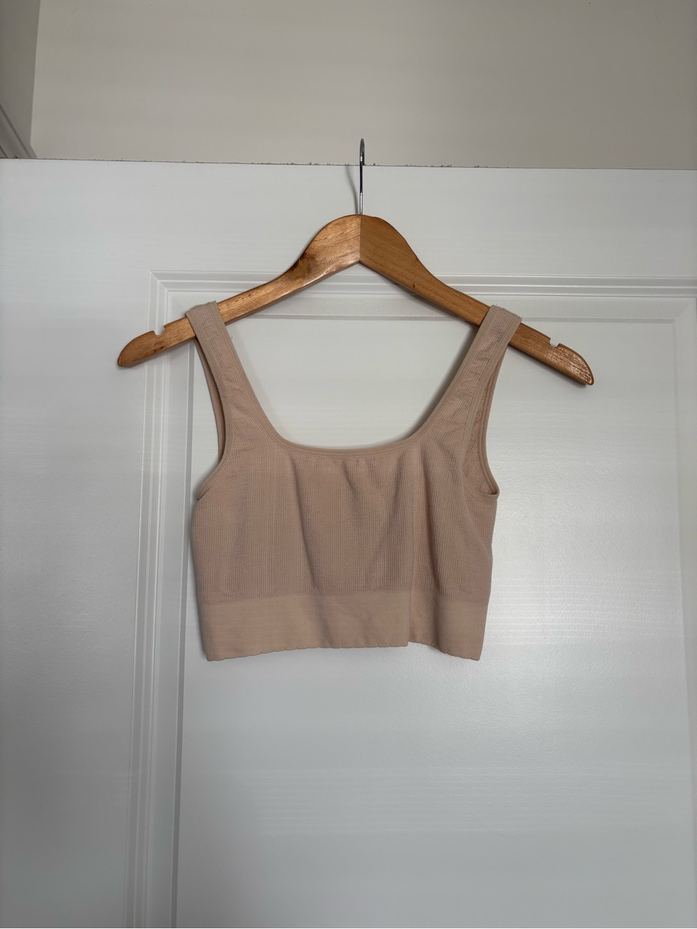 Anthropologie Beige Cropped Tank Top